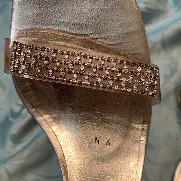 Stuart Weitzman Rhinestone Clear Heeled Sandals - Picture 4 of 7